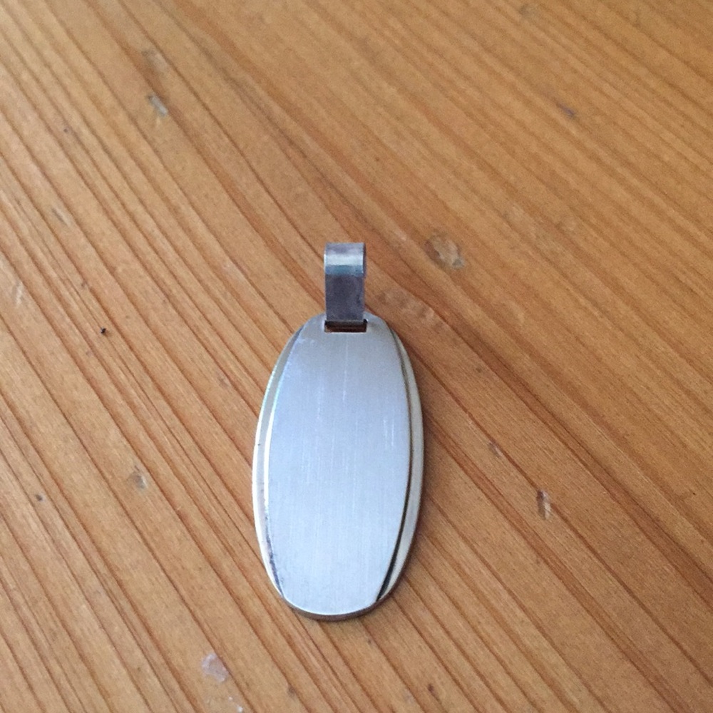 Necklace silver hanger, can be engraved